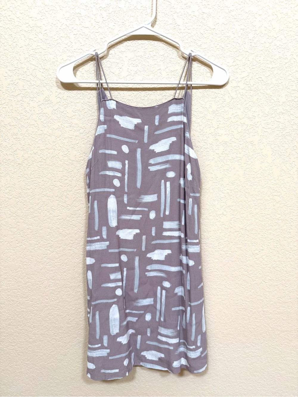 silence + noise Lilac Brushstroke Mini Dress
